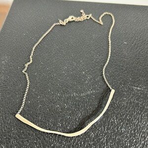 Silpada Gold Necklace with Bar Pendant and Crystals